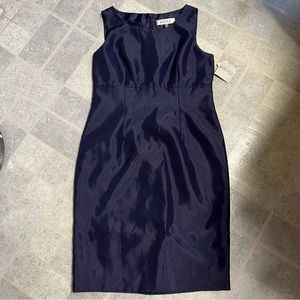 NWT Kasper Indigo Bright Focus Tailored Sheath Dress